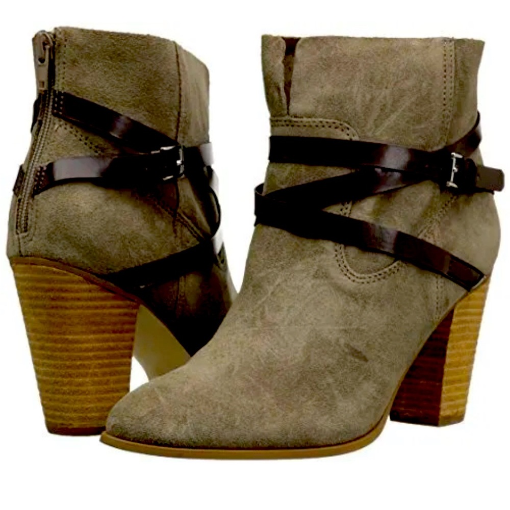 Carlos by Carlos Santana Miles Brown Ankle Boots Sz 9.5